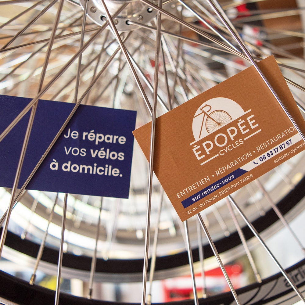 cartes de visite Épopée cycles réparateur de vélo à Pont l'Abbé