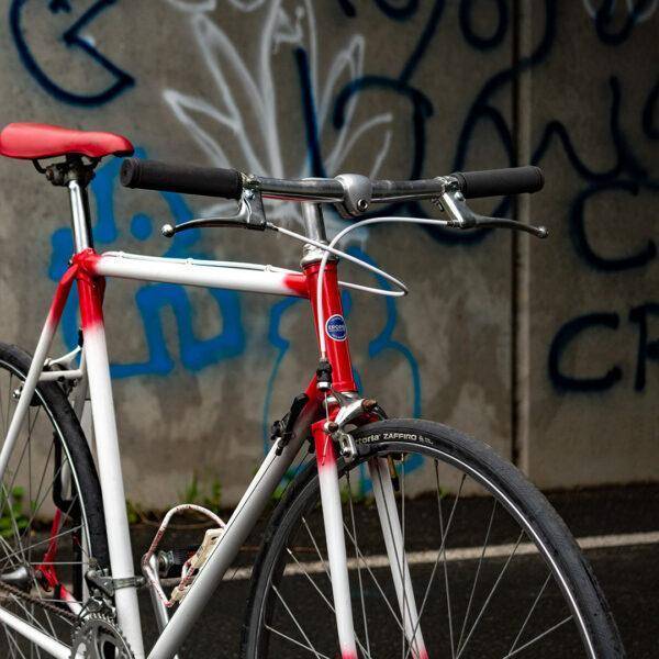 vélo occasion rouge blanc pays bigouden